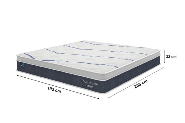 Colchão King Size Plumastar Molas Ensacadas Azul - Plumatex